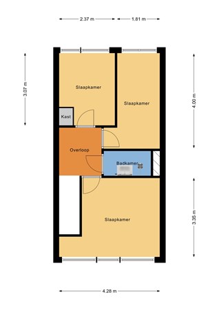 Floorplan - S.M. Hugo van Gijnweg 277, 3317 JK Dordrecht